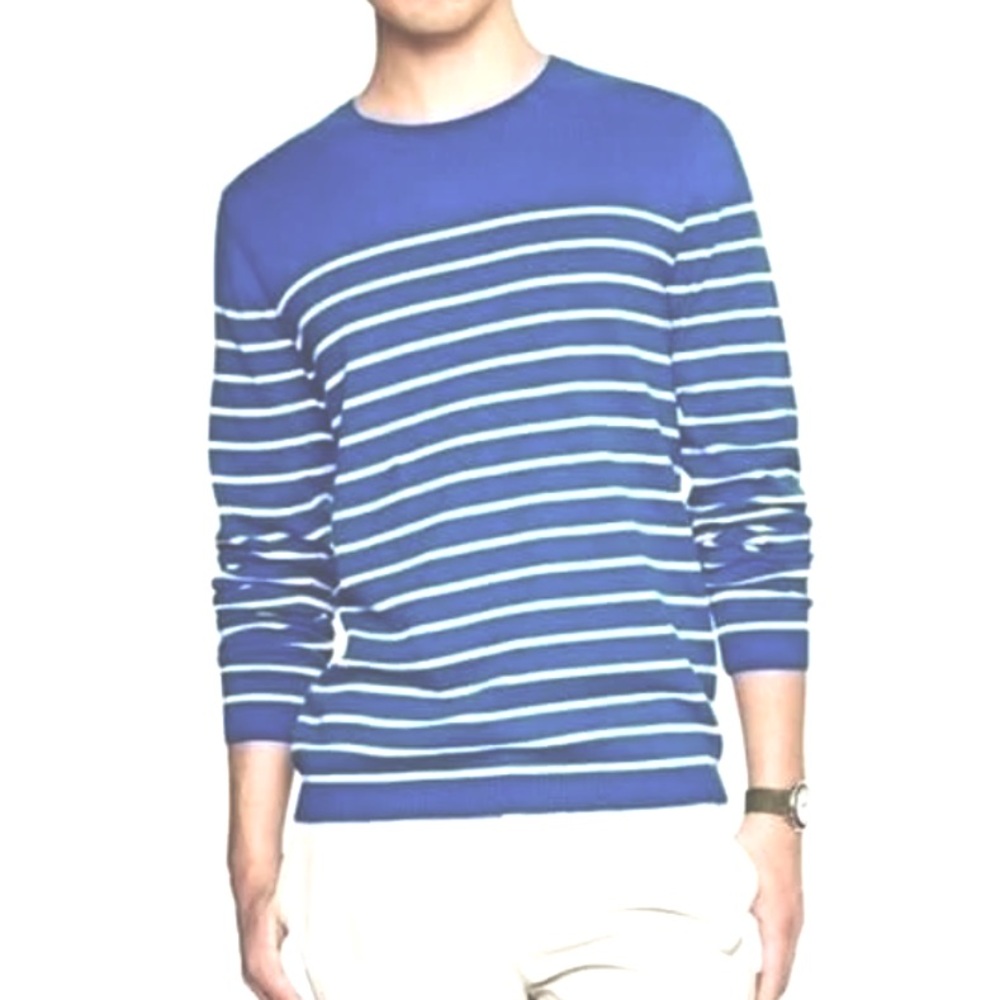 TOPMAN Breton Stripe Crewneck Sailor Pullover Sweatshirt Medium